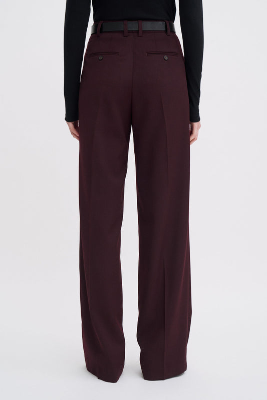 Darcey wool pants dark burgundy