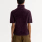 Brushed short sleeve turtle neck midnight plum