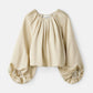 Silk blouse champagne