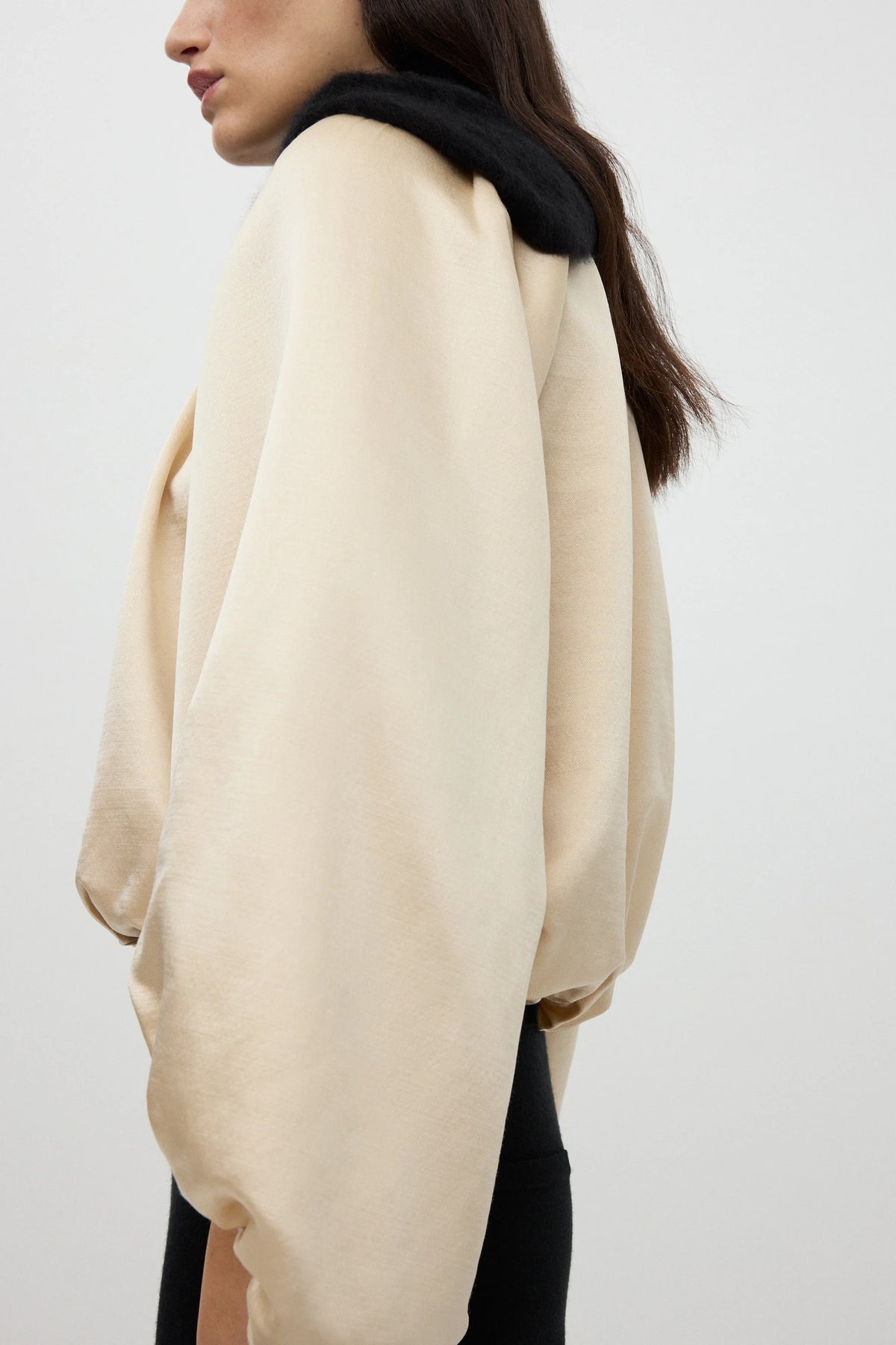 Silk blouse champagne