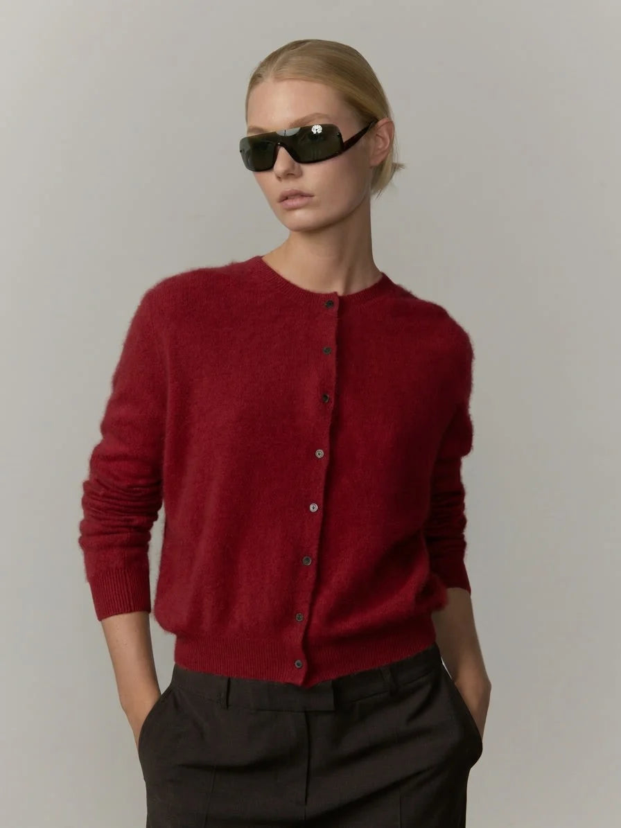 Roselle Cardigan in Red
