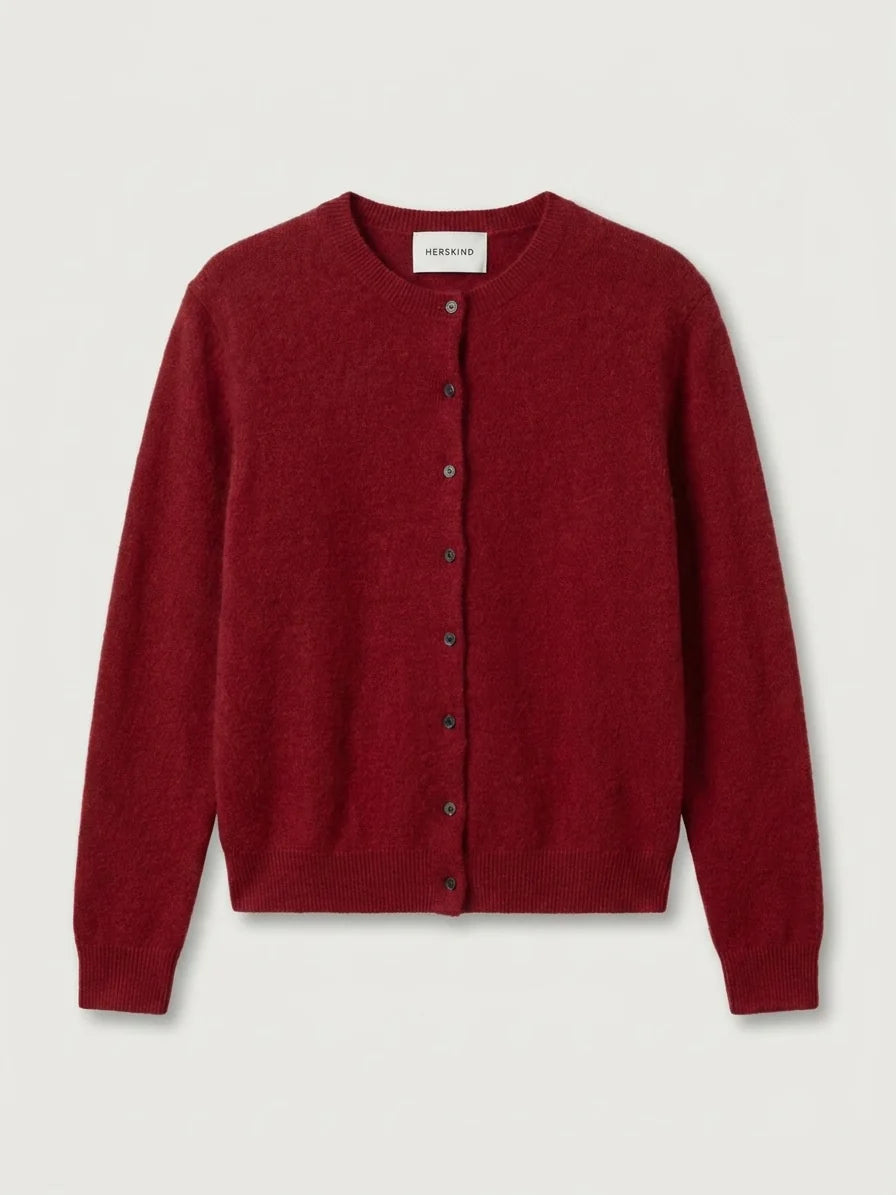 Roselle Cardigan in Red