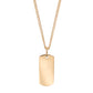Small Gold Dog Tag on Fine Curb Chain